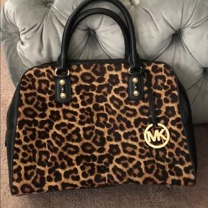 michael kors leopard handbag